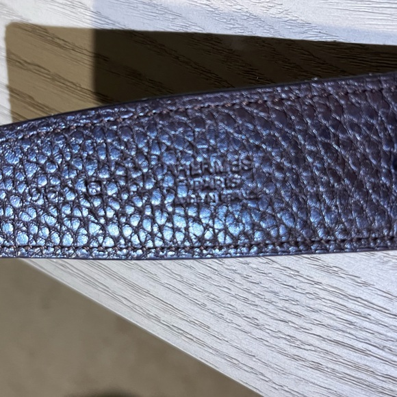 Hermes Black/Brown Reversible Belt Strap Size 95